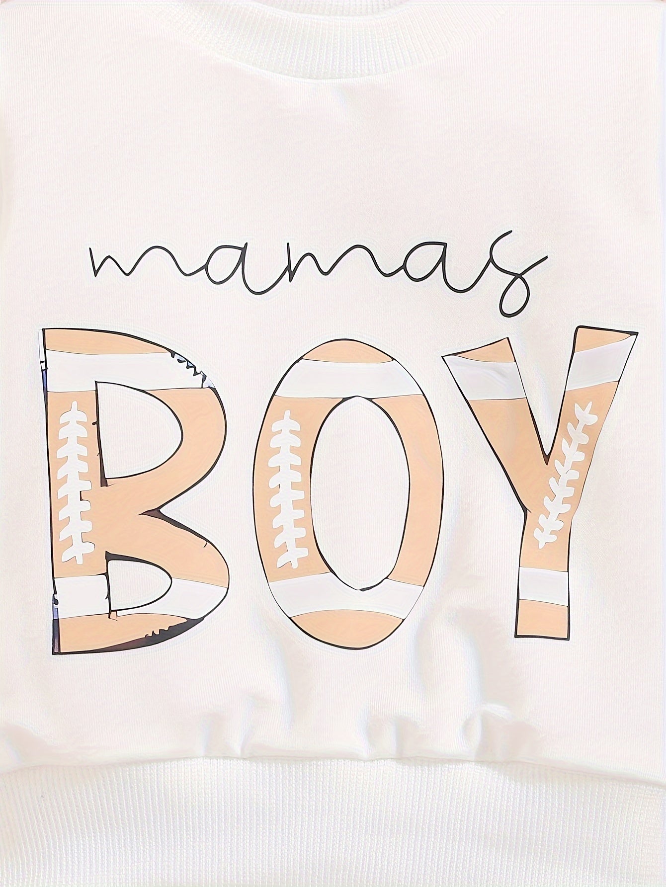 Toddler Baby Boy MAMA'S BOY Letter Print Sweatshirt Top Elastic Waist Sweatpants Outdoor Set, Outdoor Cloth