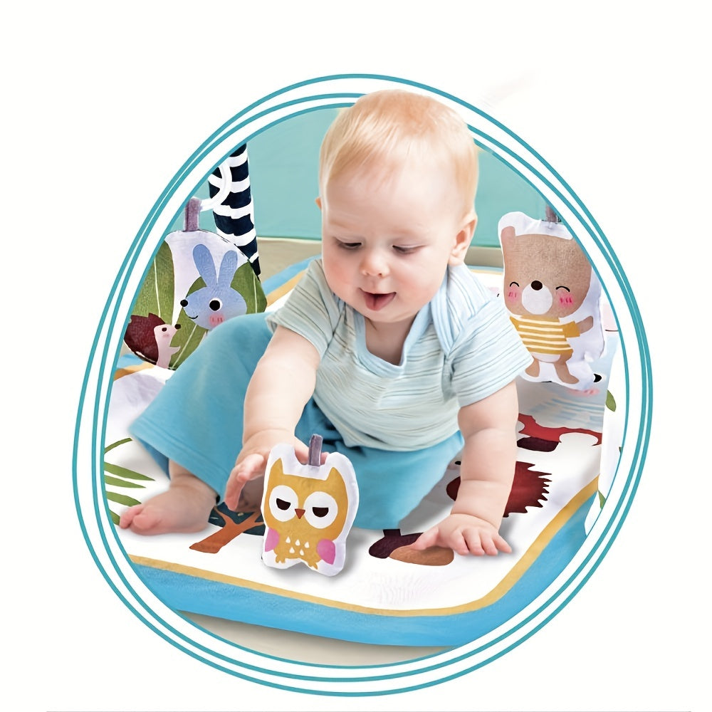 Baby Gym Play Mat, Cartoon Styling, Crawling Mat, Perfect Birthday Gift For Newborns & Toddlers, Perfect For Stimulating Play & Exercise, Learning & Educational Toys